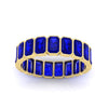 Load image into Gallery viewer, 4-carat-bezel-emerald-cut-eternity-sapphire-wedding-band-in-yellow-gold-FD-10417EMBGSABLANGLE5-4.00CT-NL-YG
