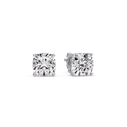 Cushion Diamond Basket Stud Earring