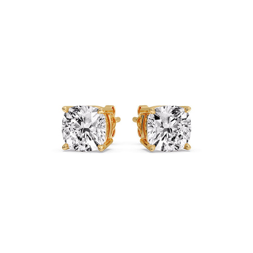 Cushion Diamond Basket Stud Earring