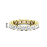 Load image into Gallery viewer, 4-carat-cushion-cut-diamond-eternity-wedding-band-for-women-in-yellow-gold-FDEWB9296CU-4.00CT-NL-YG-HW
