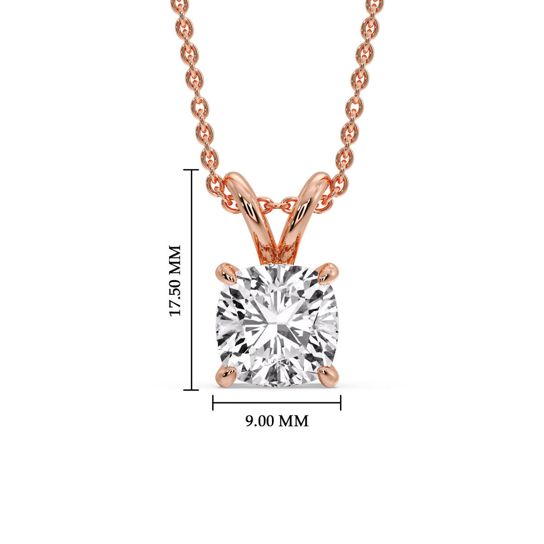 Cushion Cut Solitaire Pendant