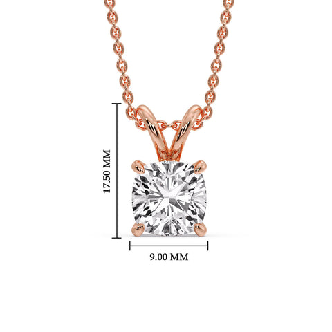 Cushion Cut Solitaire Pendant