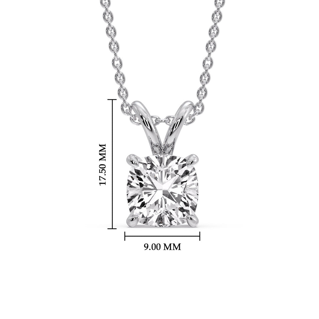 Cushion Cut Solitaire Pendant