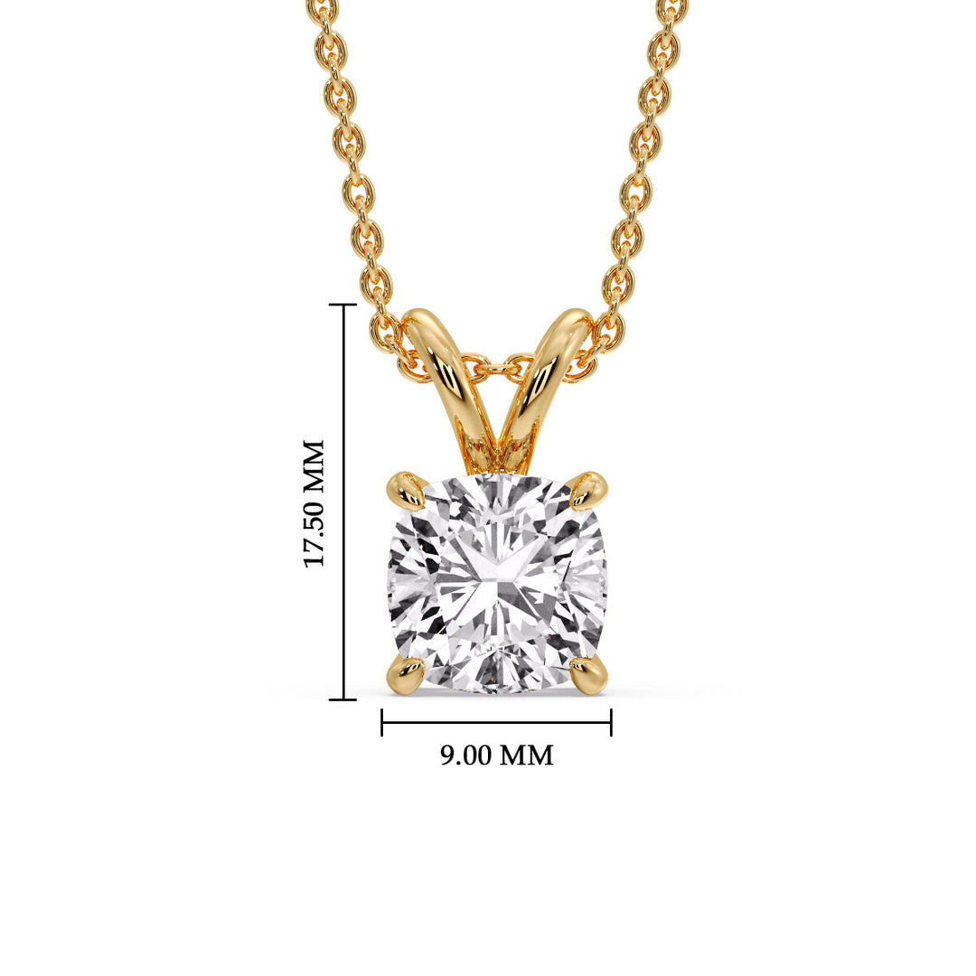 Cushion Cut Solitaire Pendant