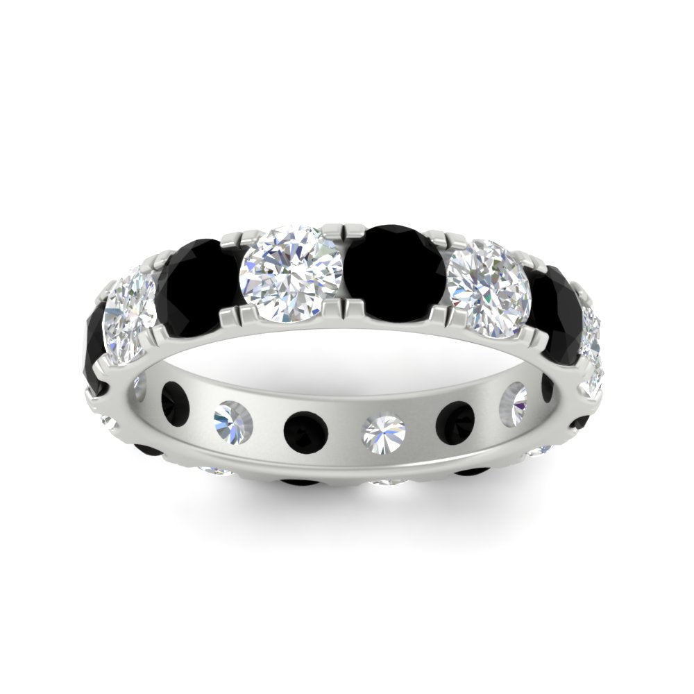 4 Carat Double Prong Eternity Wedding Band Diamond