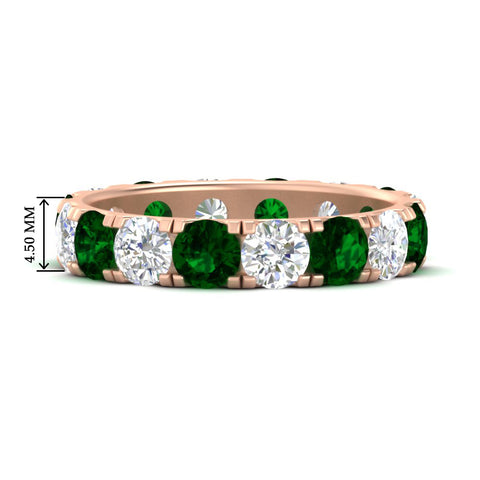 4-carat-double-prong-eternity-wedding-band-diamond-and-emerald-in-rose-gold-FDEWB8371GEMGR-4.00CT-NL-RG-HW