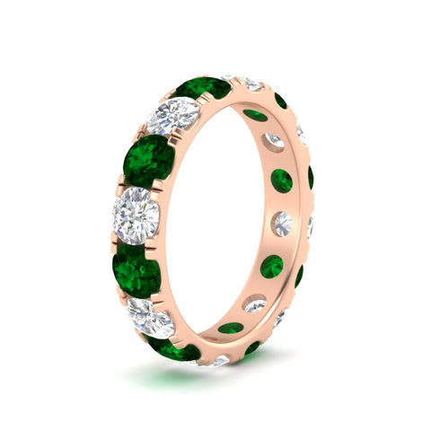 4-carat-double-prong-eternity-wedding-band-diamond-and-emerald-in-rose-gold-FDEWB8371GEMGRANGLE2-4.00CT-NL-RG