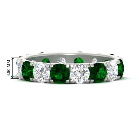 4-carat-double-prong-eternity-wedding-band-diamond-and-emerald-in-white-gold-FDEWB8371GEMGR-4.00CT-NL-WG-HW