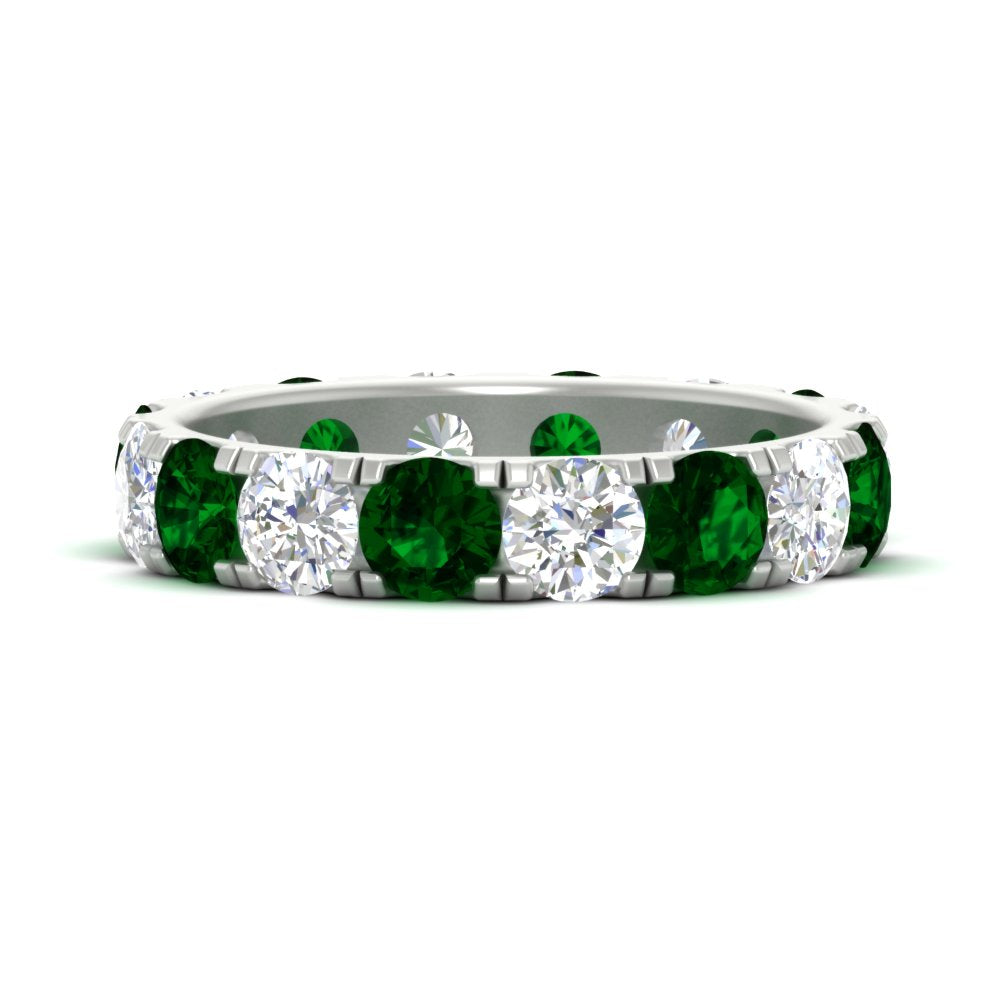 4 Carat Double Prong Eternity Wedding Band Diamond