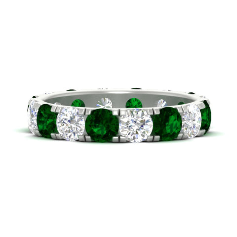 4-carat-double-prong-eternity-wedding-band-diamond-and-emerald-in-white-gold-FDEWB8371GEMGR-4.00CT-NL-WG