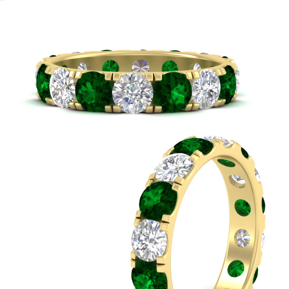 4 Carat Double Prong Eternity Wedding Band Diamond