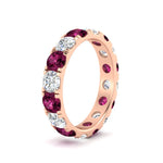 Load image into Gallery viewer, 4 Carat Double Prong Eternity Wedding Band Diamond
