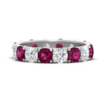 Load image into Gallery viewer, 4 Carat Double Prong Eternity Wedding Band Diamond
