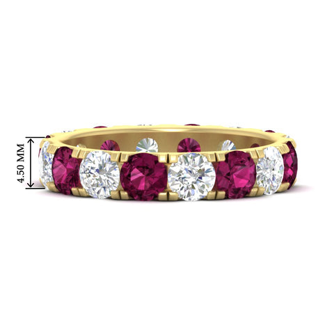 4-carat-double-prong-eternity-wedding-band-diamond-and-pink-sapphire-in-yellow-gold-FDEWB8371GSADRPI-4.00CT-NL-YG-HW