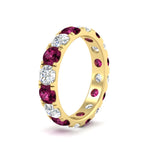 Load image into Gallery viewer, 4 Carat Double Prong Eternity Wedding Band Diamond
