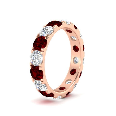 4-carat-double-prong-eternity-wedding-band-diamond-and-ruby-in-rose-gold-FDEWB8371GRUDRANGLE2-4.00CT-NL-RG