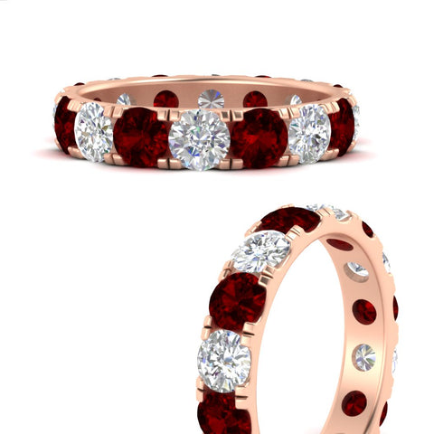 4-carat-double-prong-eternity-wedding-band-diamond-and-ruby-in-rose-gold-FDEWB8371GRUDRANGLE3-4.00CT-NL-RG