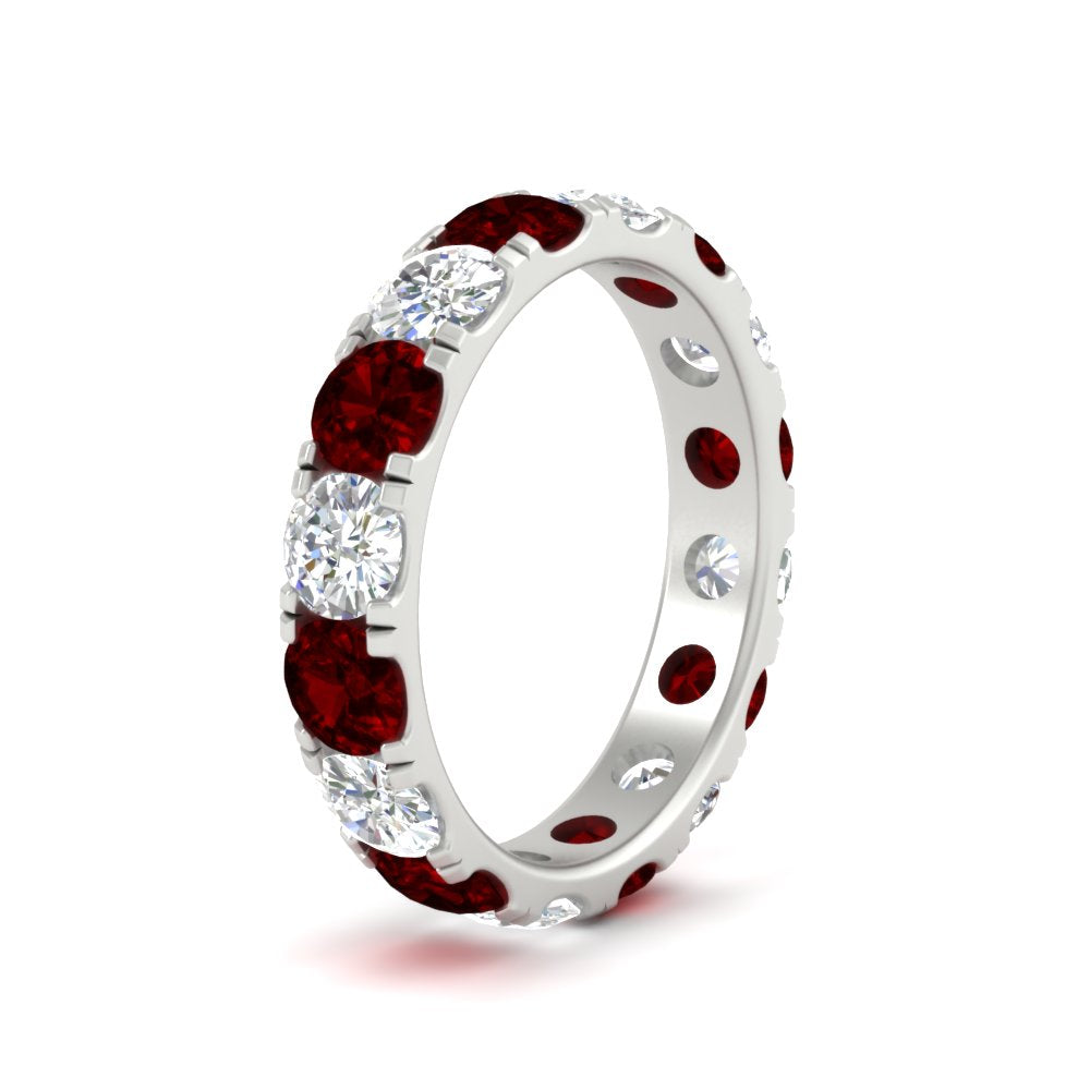 4 Carat Double Prong Eternity Wedding Band Diamond