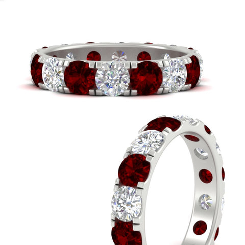 4-carat-double-prong-eternity-wedding-band-diamond-and-ruby-in-white-gold-FDEWB8371GRUDRANGLE3-4.00CT-NL-WG