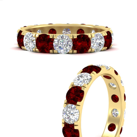 4-carat-double-prong-eternity-wedding-band-diamond-and-ruby-in-yellow-gold-FDEWB8371GRUDRANGLE3-4.00CT-NL-YG