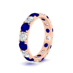 Load image into Gallery viewer, 4 Carat Double Prong Eternity Wedding Band Diamond
