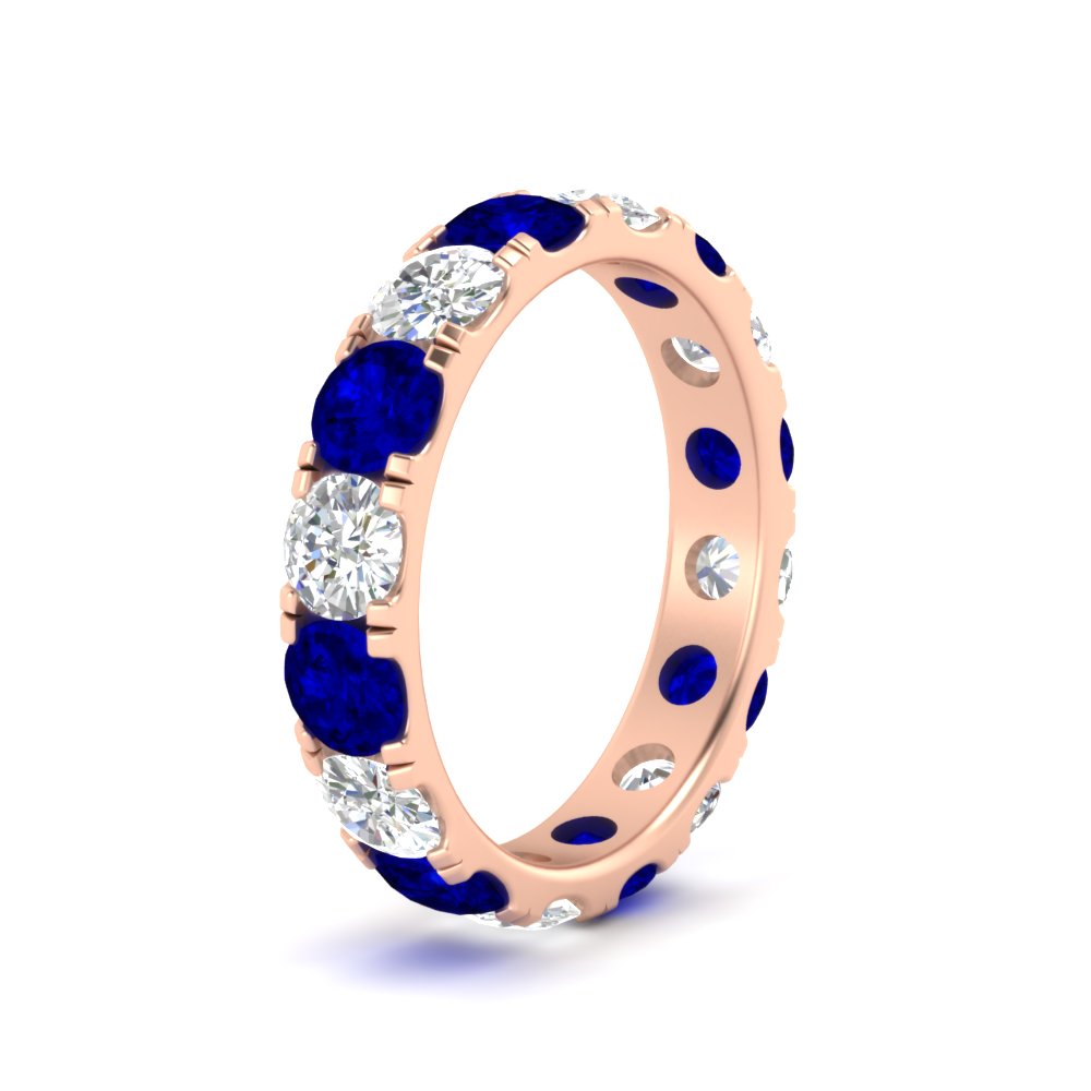 4 Carat Double Prong Eternity Wedding Band Diamond