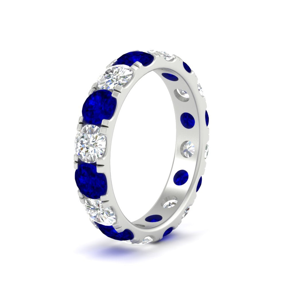 4 Carat Double Prong Eternity Wedding Band Diamond