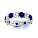 Load image into Gallery viewer, 4 Carat Double Prong Eternity Wedding Band Diamond
