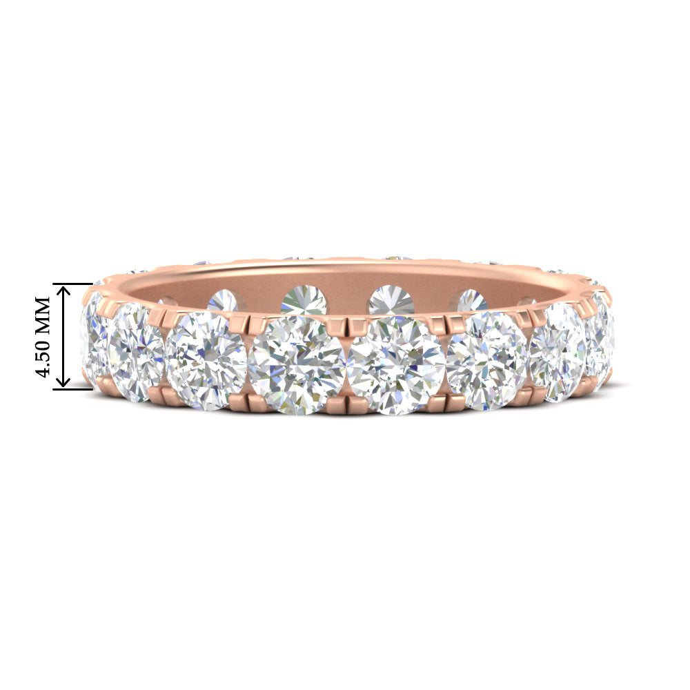 4 Carat Double Prong Eternity Wedding Band Diamond