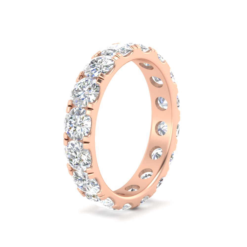 4 Carat Double Prong Eternity Wedding Band Diamond