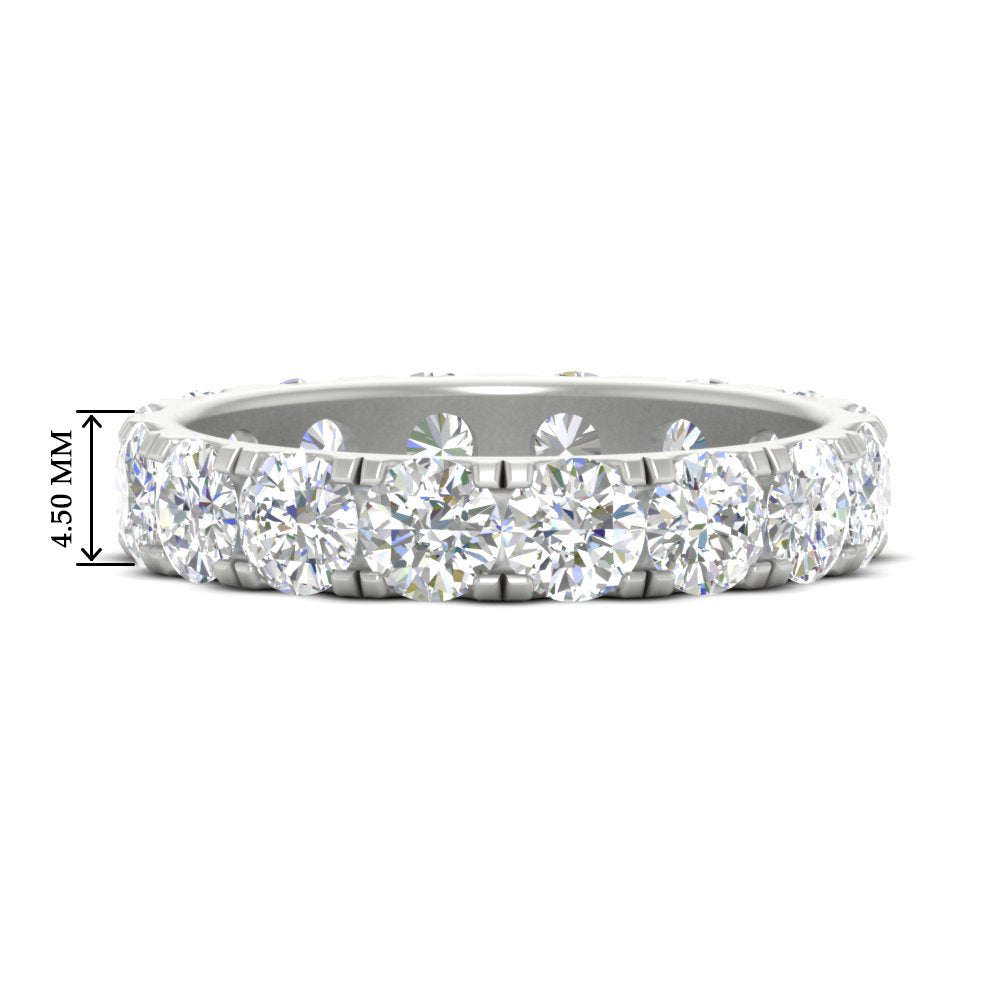 4 Carat Double Prong Eternity Wedding Band Diamond