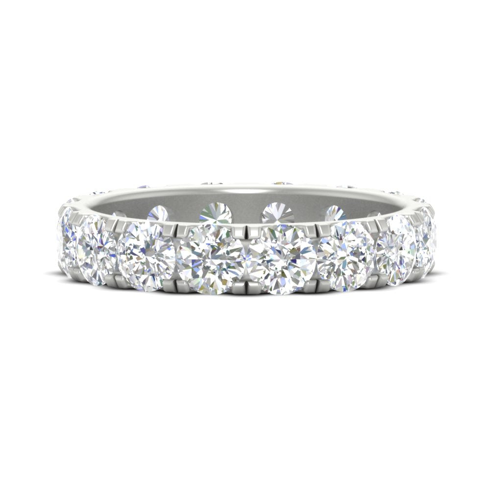 4 Carat Double Prong Eternity Wedding Band Diamond