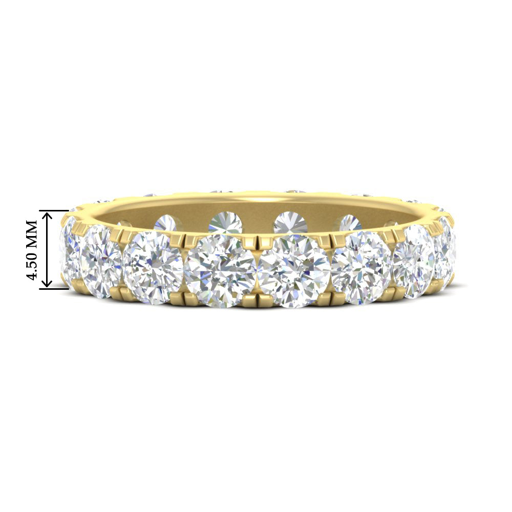 4 Carat Double Prong Eternity Wedding Band Diamond