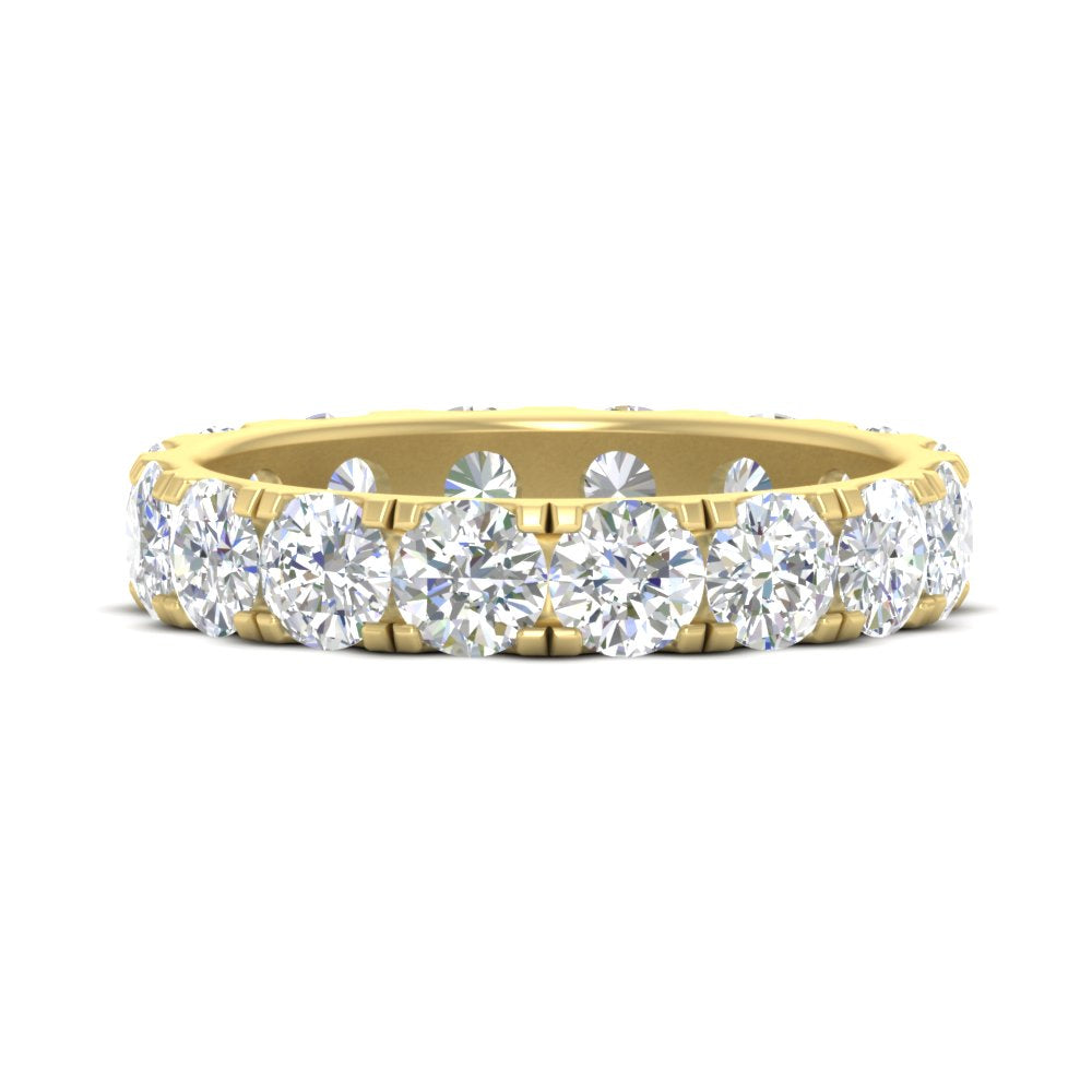 4 Carat Double Prong Eternity Wedding Band Diamond
