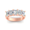 Load image into Gallery viewer, 4-carat-emerald-cut-five-stone-anniversary-ring-in-rose-gold-fdwb8008emangle5-4.00ct-nl-rg