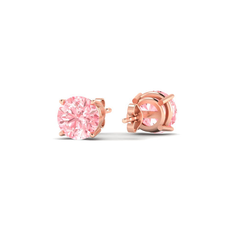 Fancy Color Lab Grown Round Diamond Stud Earrings
