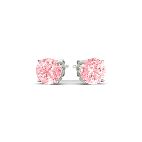 Fancy Color Lab Grown Round Diamond Stud Earrings