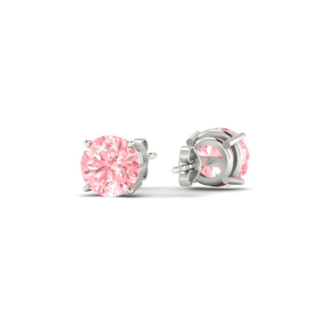 Fancy Color Lab Grown Round Diamond Stud Earrings