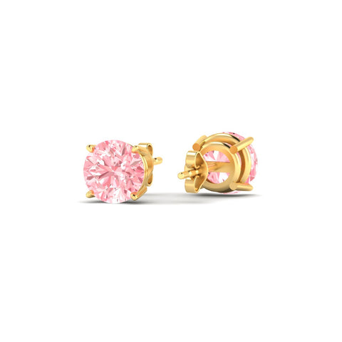 Fancy Color Lab Grown Round Diamond Stud Earrings