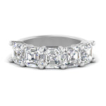 Load image into Gallery viewer, 4-carat-five-stone-diamond-ring-asscher-cut-in-white-gold-FD8008ASB-4.00CT-NL-WG
