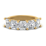 Load image into Gallery viewer, 4-carat-five-stone-diamond-ring-asscher-cut-in-yellow-gold-FD8008ASB-4.00CT-NL-YG

