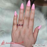 Load image into Gallery viewer, 4-carat-heart-eternity-anniversary-band-with-ruby-in-white-gold-fdewb8439b-4-ct-fancy2-nl-wg
