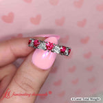 Load image into Gallery viewer, 4-carat-heart-eternity-anniversary-band-with-ruby-in-white-gold-fdewb8439b-4-ct-fancy3-nl-wg
