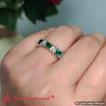 Load image into Gallery viewer, 4-carat-heart-eternity-anniversary-lab-diamond-band-with-emerald-in-platinum-fdewb8439-4-ct-9
