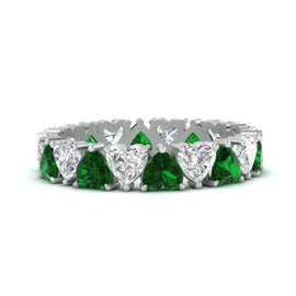 4 Carat Heart Eternity Anniversary Band