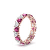Load image into Gallery viewer, 4-carat-heart-eternity-diamond-anniversary-band-with-pink-sapphire-in-rose-gold-FDEWB8439GSADRPIANGLE2-NL-RG