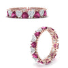Load image into Gallery viewer, 4-carat-heart-eternity-diamond-anniversary-band-with-pink-sapphire-in-rose-gold-FDEWB8439GSADRPIANGLE3-NL-RG