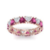 Load image into Gallery viewer, 4-carat-heart-eternity-diamond-anniversary-band-with-pink-sapphire-in-rose-gold-FDEWB8439GSADRPIANGLE5-NL-RG