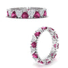 Load image into Gallery viewer, 4-carat-heart-eternity-diamond-anniversary-band-with-pink-sapphire-in-white-gold-FDEWB8439GSADRPIANGLE3-NL-WG