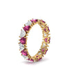 Load image into Gallery viewer, 4-carat-heart-eternity-diamond-anniversary-band-with-pink-sapphire-in-yellow-gold-FDEWB8439GSADRPIANGLE2-NL-YG